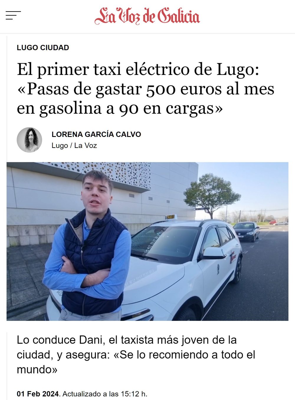 El Primer Taxi El Ctrico De Lugo