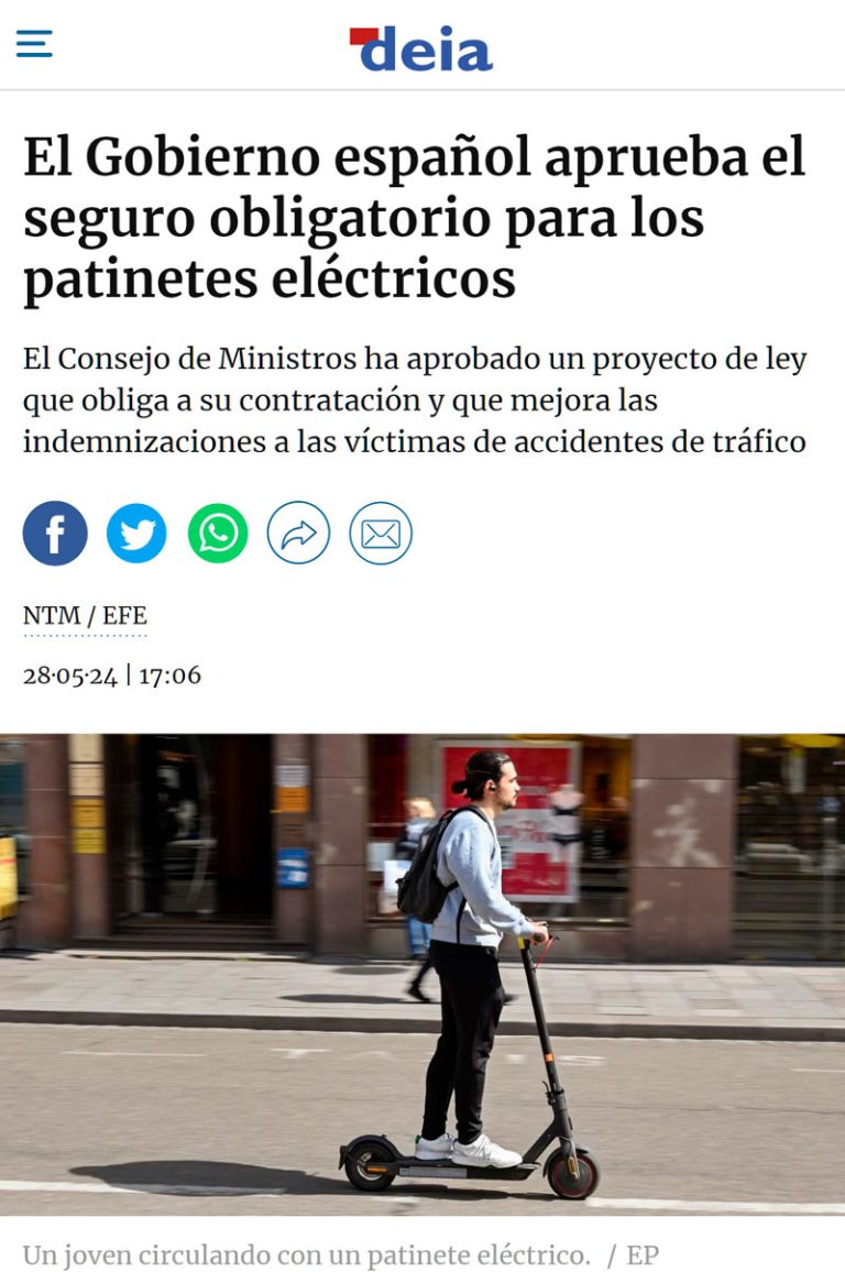 Llega El Seguro Obligatorio Para Los Patinetes El Ctricos