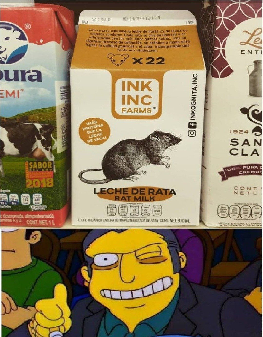 Los Simpson también predijeron la leche de rata