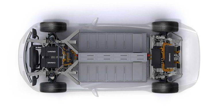 El GT de 4 puertas más potente del mundo se llama Drako GTE, tiene 1200cv, y es eléctrico