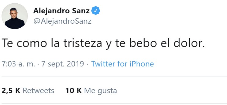 Alejandro Sanz sigue desatado con su misticismo tuitero