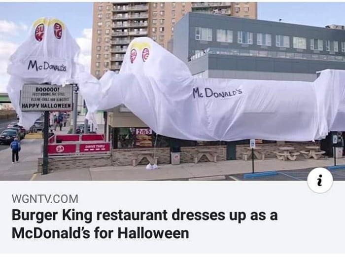 Un Burger King se disfraza de McDonald's en Halloween