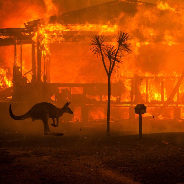 Recreación 3D de los incendios en Australia publicada por la NASA