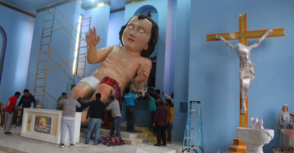 México presume del niño Jesús más grande del mundo: 6,5 metros de altura y ...
