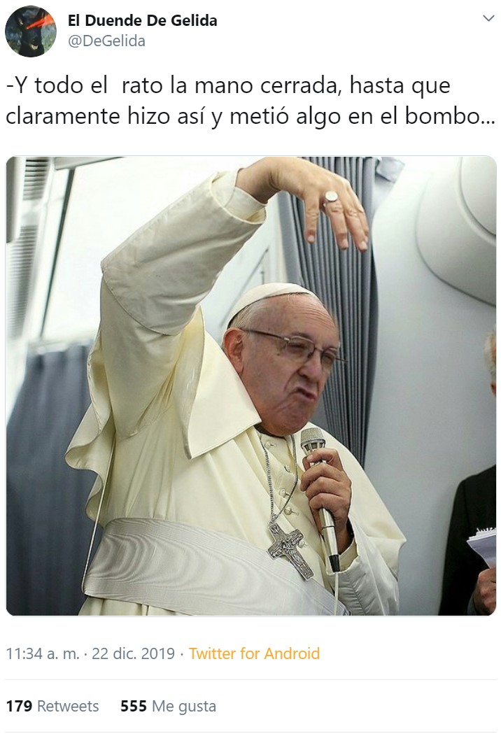 El Papa también se dio cuenta