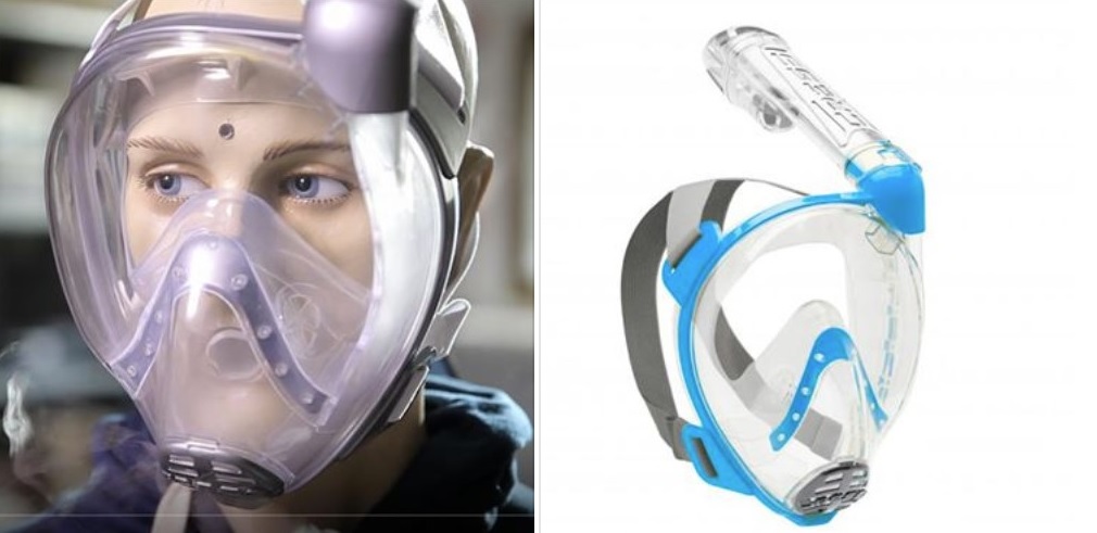 Un fínolier está intentando convertir máscaras de buceo en respiradores para complementar la falta de material