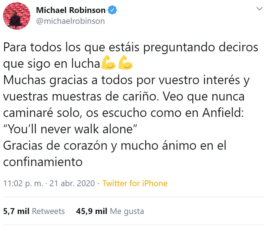 Pipi Estrada dice en Twitter que Michael Robinson ha muerto, y el mismo Robinson lo desmiente