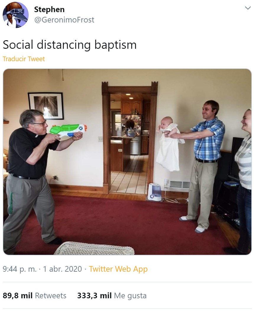 El distanciamiento social llega a los bautizos