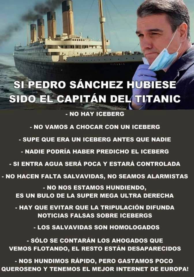 Titanic, pero capitaneado por PDRO SNCHZ
