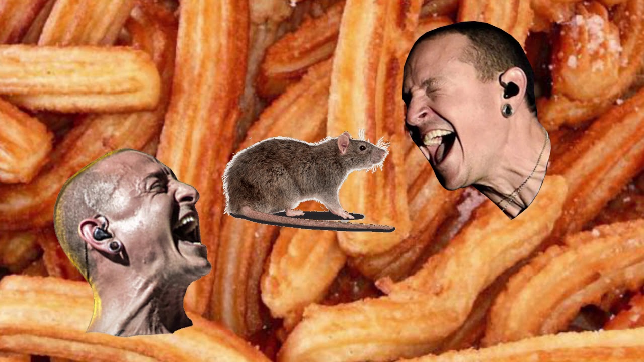 Dos Ratas Peleando Por Un Churro
