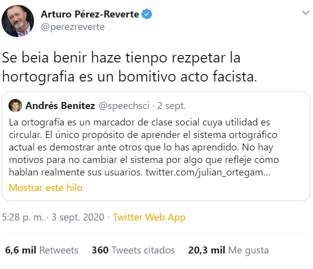 Andrés Benítez es el héroe de los ignorantes y los mediocres. Tiene futuro en cierto partido.