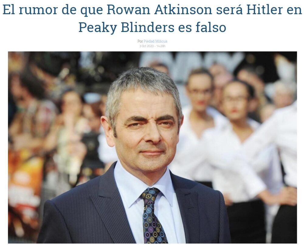 ¿Rowan Atkinson interpretando a Hitler en Peaky Blinders?