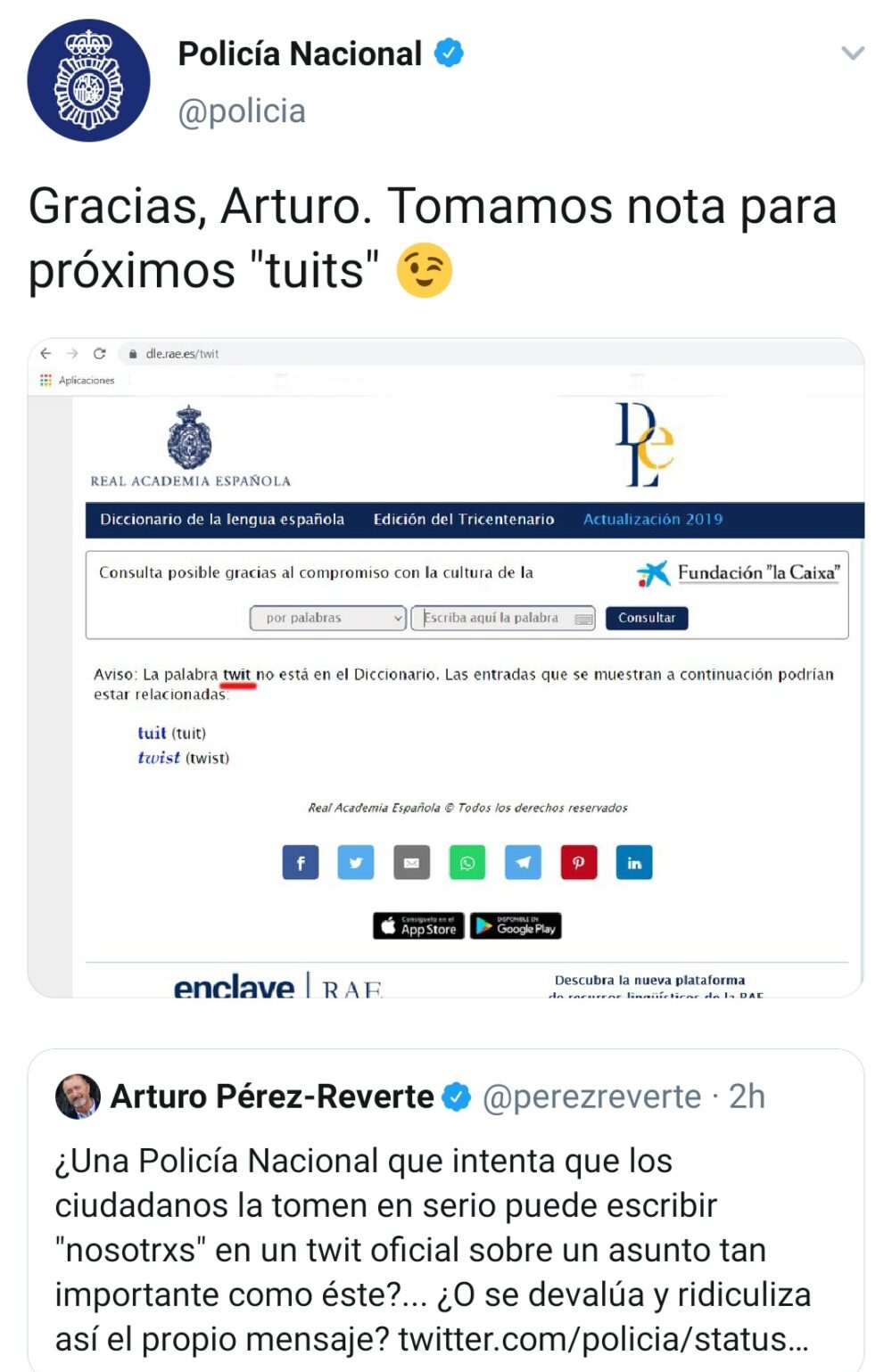 Arturo Pérez-Reverte vs la Policía Nacional: FIGHT!