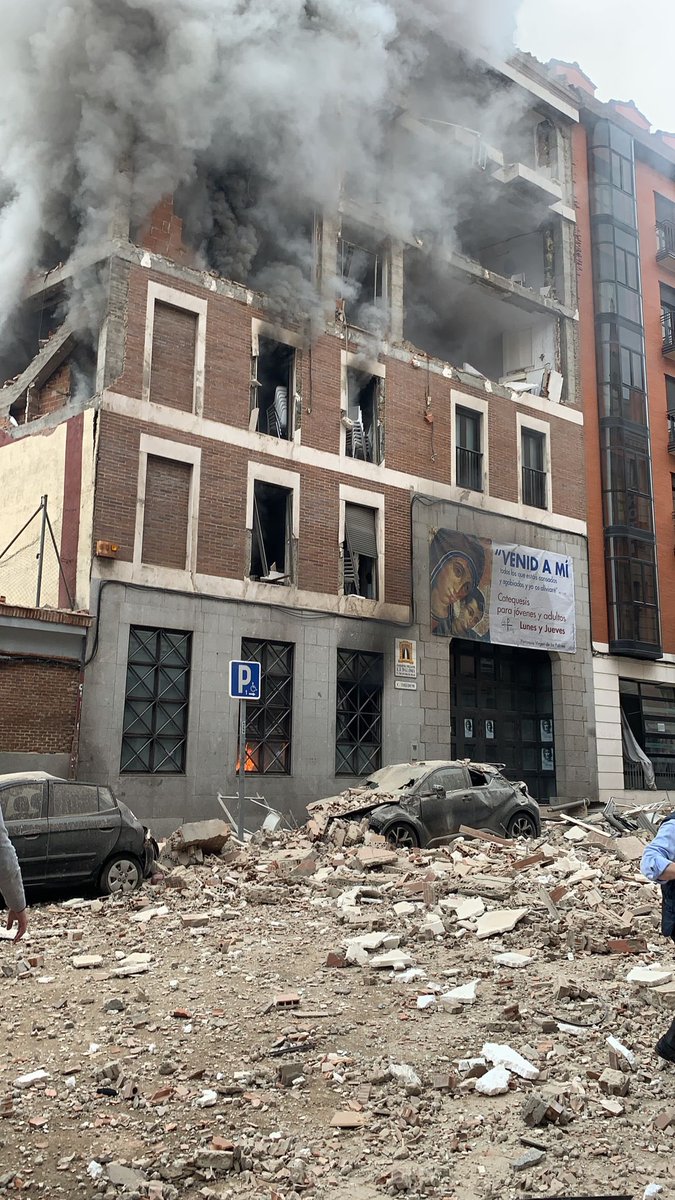 Imágenes de la explosión en Madrid