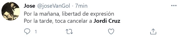 Está toda la borregada llorando en tuister porque Jordi Cruz, uno de sus referentes, ha elogiado a The Grefg (el andorrano)