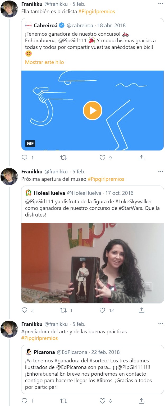 El caso Pipgirl111: ¿Superpoderes para ganar todos los concursos o... timo masivo?