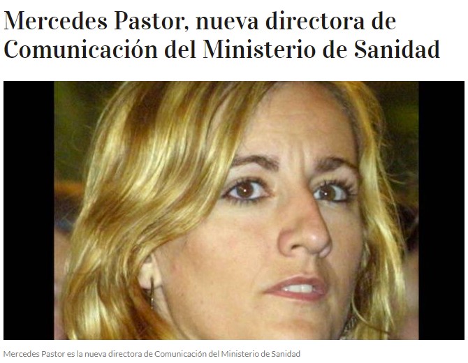 La hermana de Ana Pastor, mujer de Ferreras, nueva directora de comunicación del Ministerio de Sanidad
