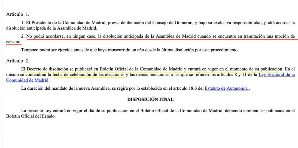 ¿Habrá nuevas elecciones en Madrid?: La explicación de un juez