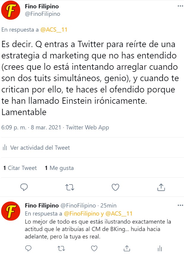 "¿Alguna vez tenéis esa sensación de que la has cagado y cuánto más intentas arreglarlo, más la cagas?"