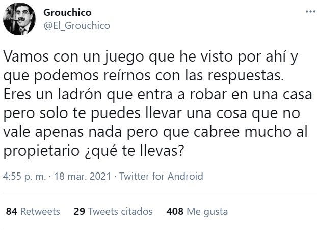 ¿Que objeto de poco valor económico te llevarías de casa de alguien a quien odias?