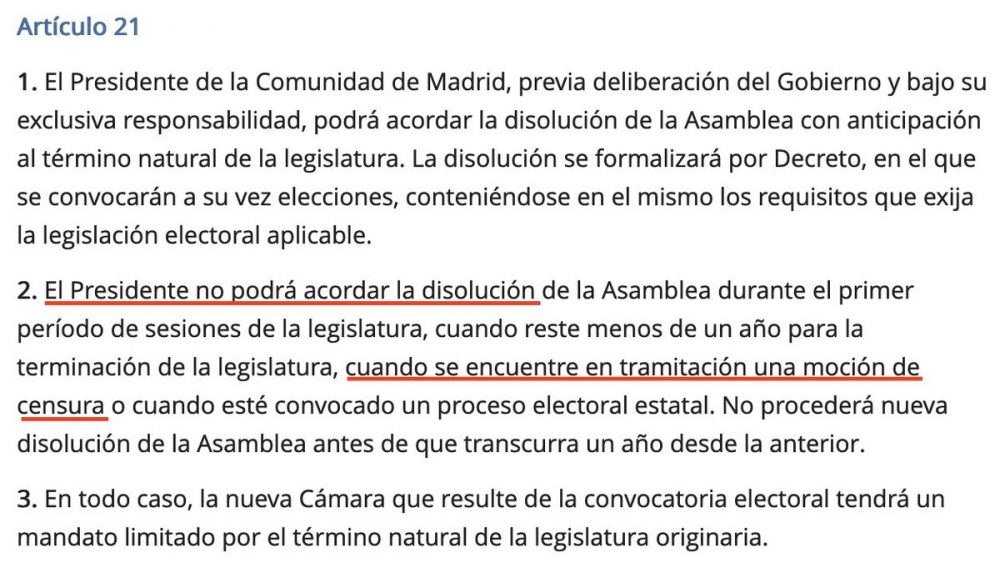 ¿Habrá nuevas elecciones en Madrid?: La explicación de un juez