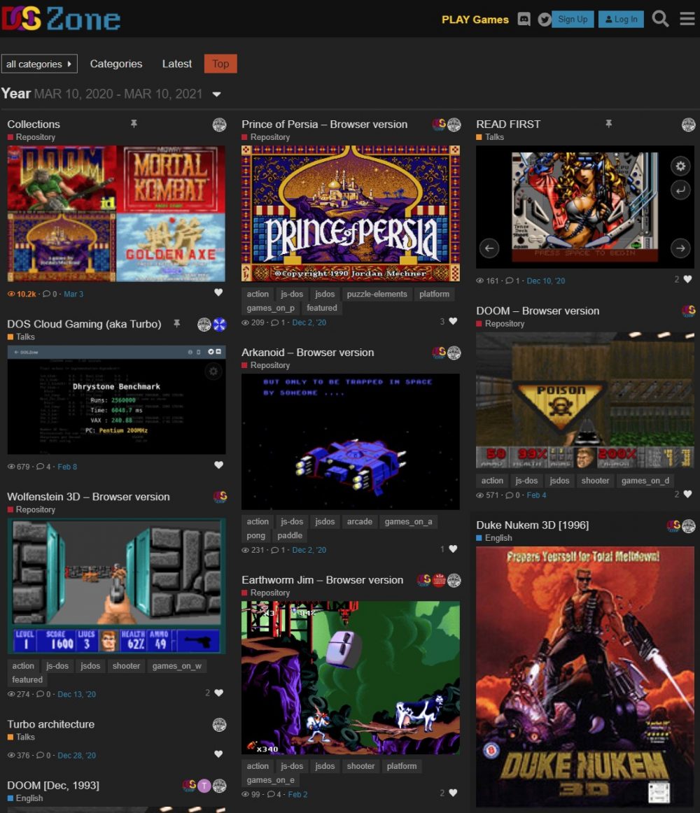 Dos.Zone: Juega a miles de juegos de MSDOS en tu navegador (PC y Móvil)