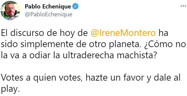 "La comunidad de Madrid con el Partido Popular es una comunidad insegura para las mujeres"