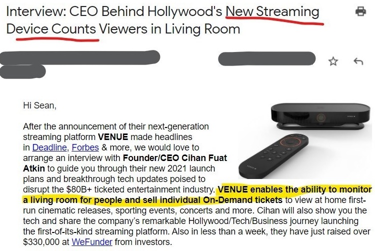¿El futuro del streaming será de pago por espectador? La gente de VENUE espera que sí