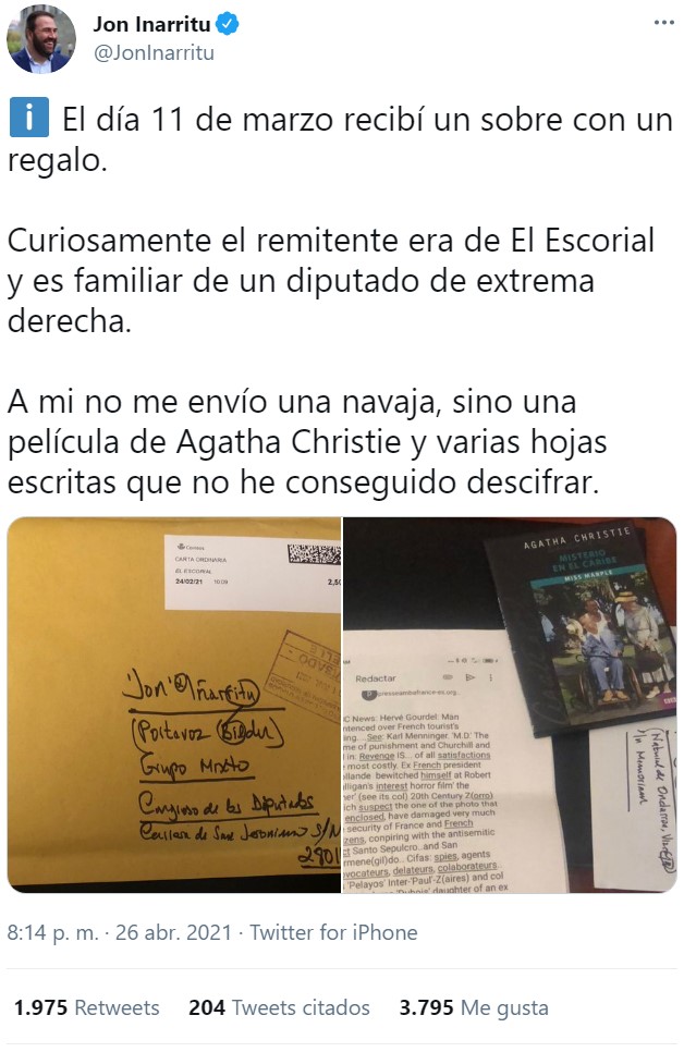 Correos no gana para disgustos: gente de Madrid que está haciendo envíos por Correos, está recibiendo tickets con referencias de votos emitidos