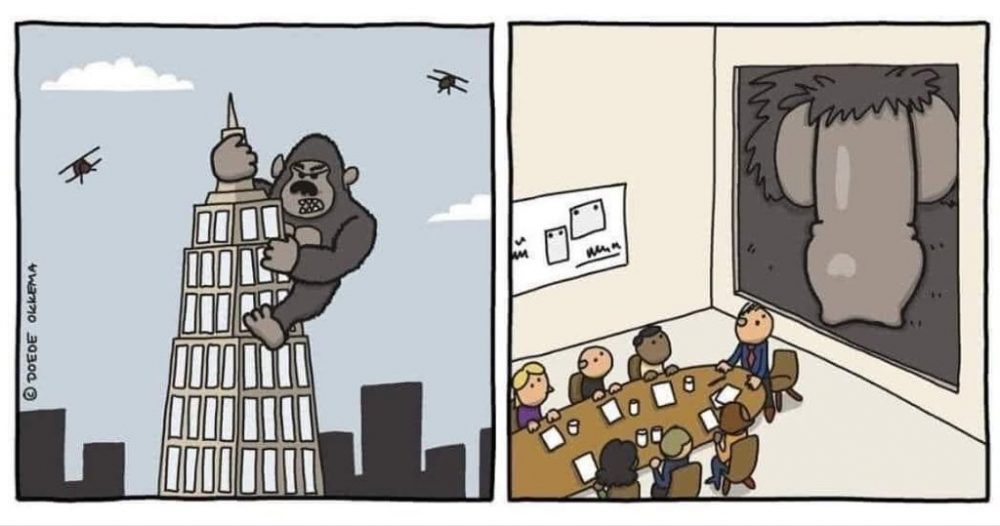 ¿Nadie pensó en esto durante la escena mítica de King Kong escalando el Empire State?...