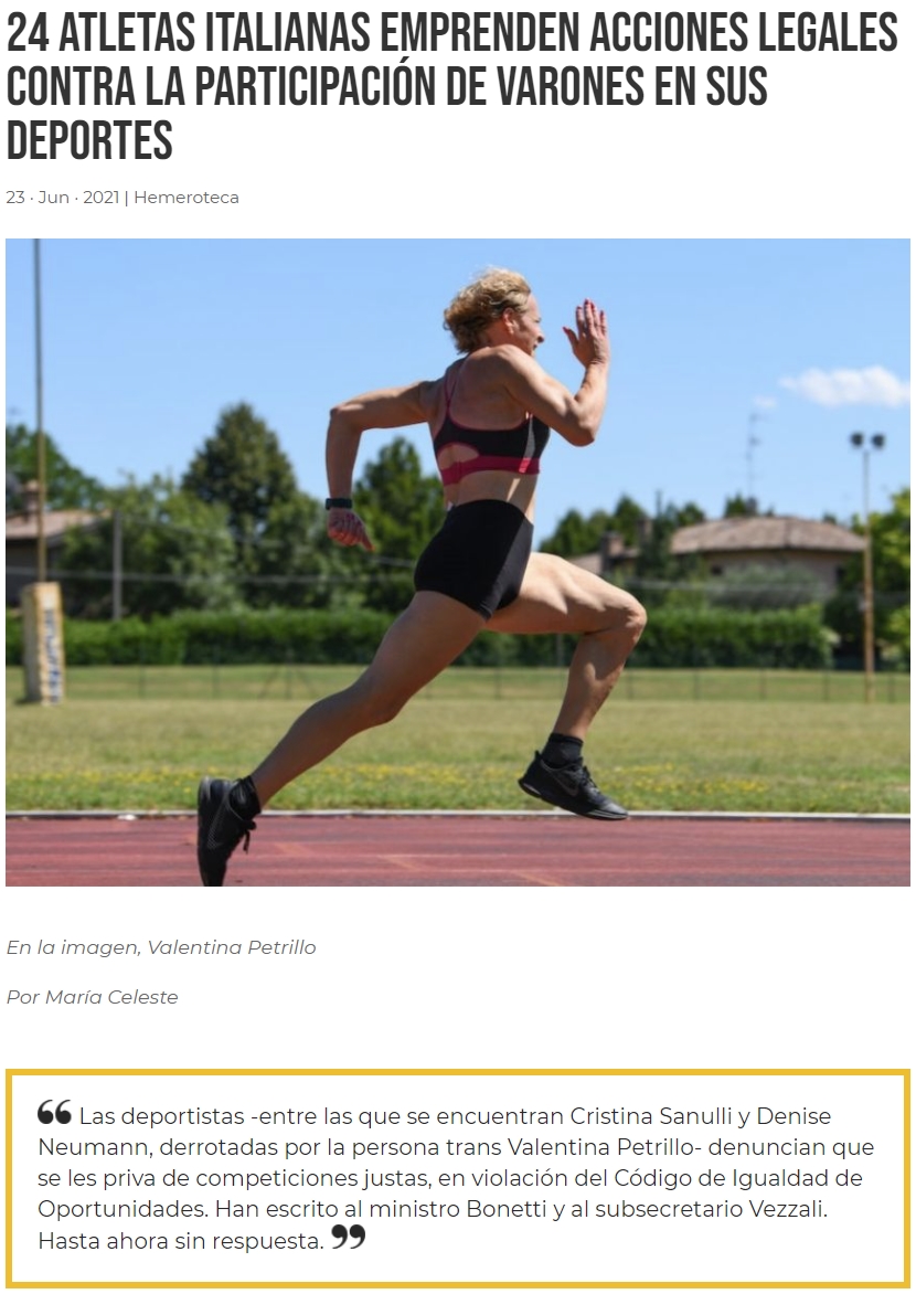El mejor deportista masculino es un hombre... la mejor deportista femenina... también es un hombre