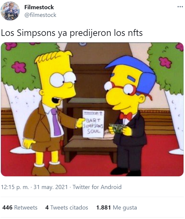 Los Simpson también predijeron los NFT...