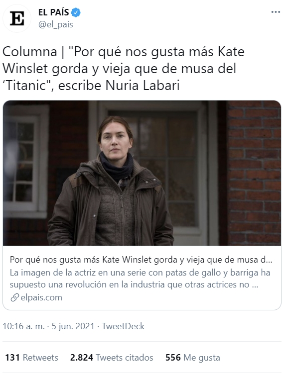 ¿Por qué nos gusta más Kate Winslet OBESA MÓRBIDA Y ANCIANA DECRÉPITA que de musa en el Titanic?