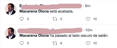 Macarena Olona publica en Twitter que se ha vacunado, y hace entrar en cÃ³lera a una oleada de seguidores decepcionados