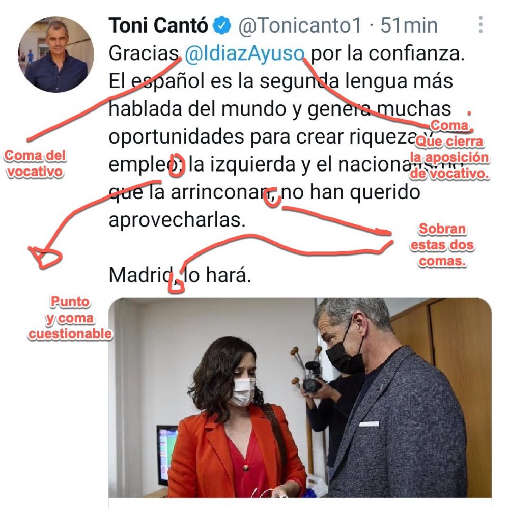 Se estrena bien Toni Cantó como director de la oficina del idioma Español