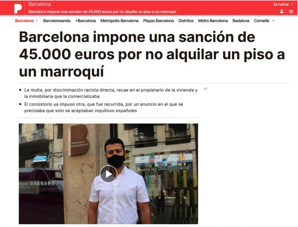 En España es ilegal que a la hora de alquilar un piso te discriminen por ser extranjero, pero no por ser hombre.