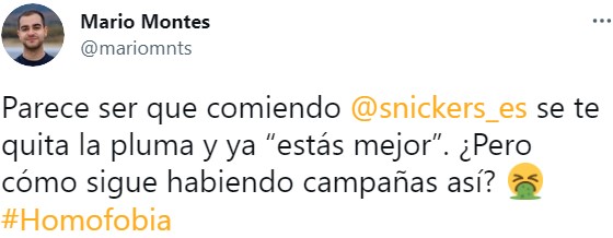 Polémica con el nuevo anuncio de Snickers protagonizado por Aless Gibaja