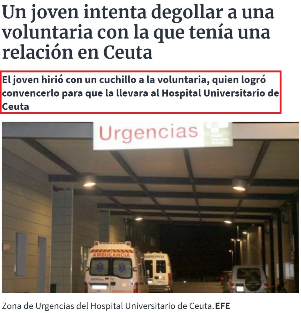 "Vale, me has acuchiIIado, pero ahora llévame al hospital por favor"