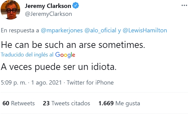 Jeremy Clarkson también se rinde ante Magic Alonso