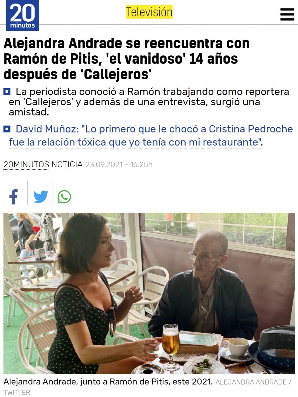 Ramón el Vanidoso sigue vivo, y se ha vuelto a reencontrar con la mujer que le dio la fama
