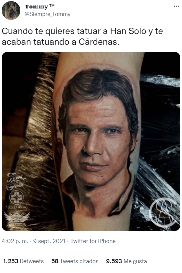 La línea que separa a Han Solo de Cárdenas es muy fina...