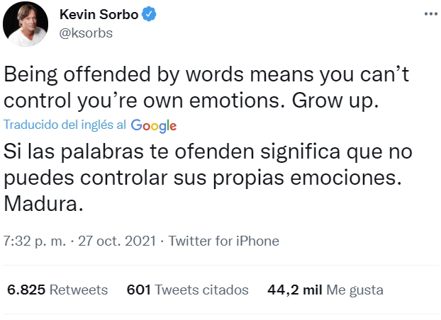 Si te ofenden las palabras...