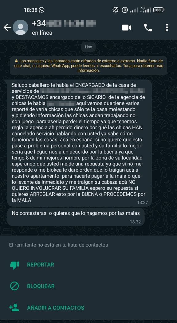 Un finolier parece tener un nuevo amigo en Whatsapp