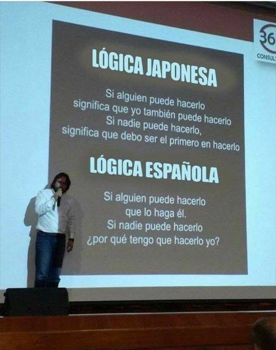 Lógica japonesa vs lógica española