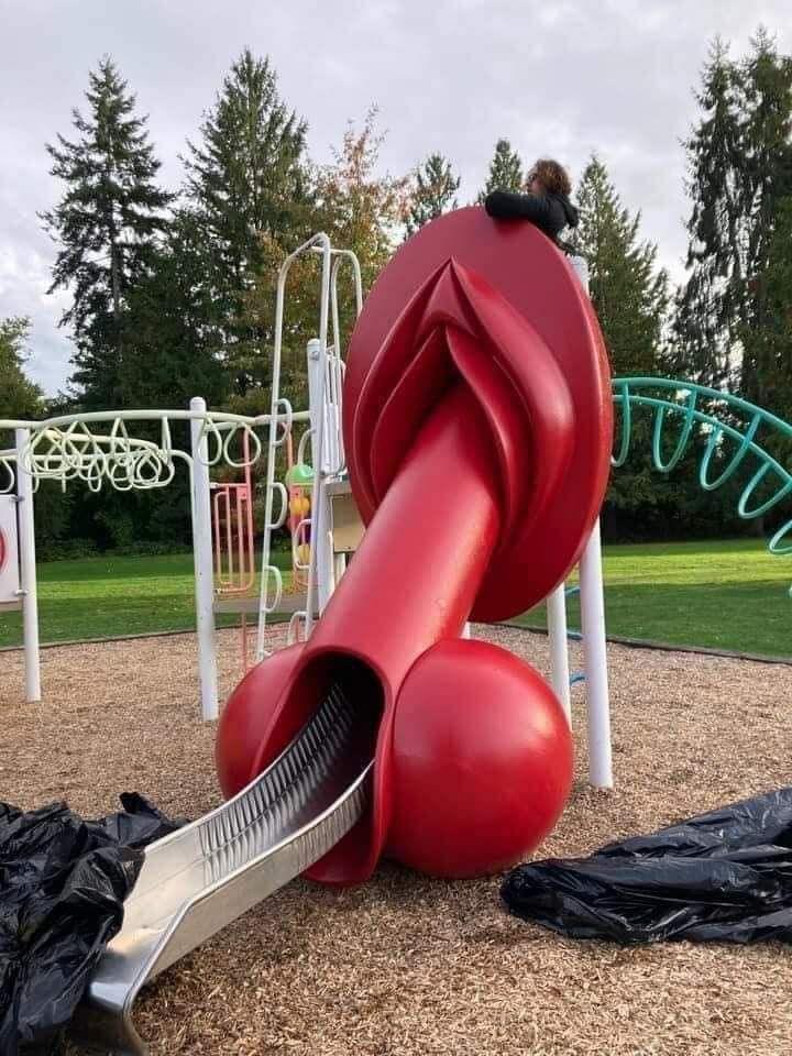 Visto en un parque infantil de Canadá