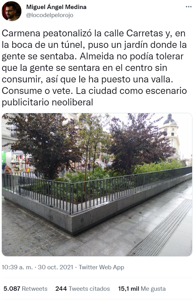 Madrid es como PortAventura, pero sin atracciones