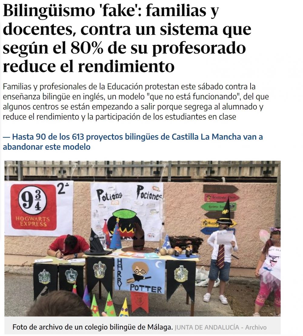 El bilingüismo forzado no funciona