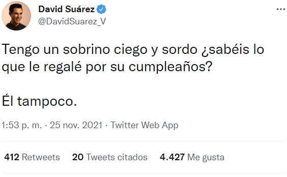 David Suárez se sienta en el banquillo de los acusados por su chiste protagonizado por una chica ficticia con síndrome de Down