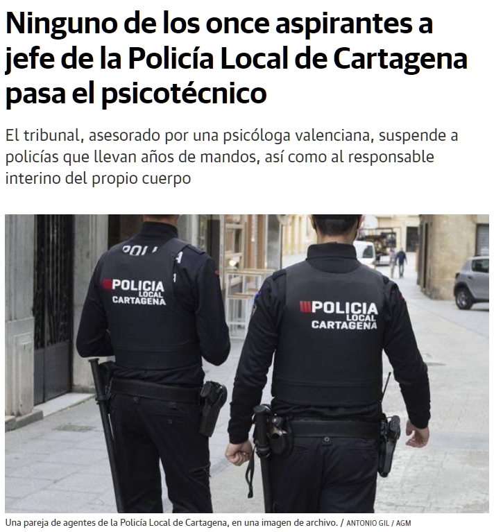 Se buscan policías sin tara. Razón: Cartagena.