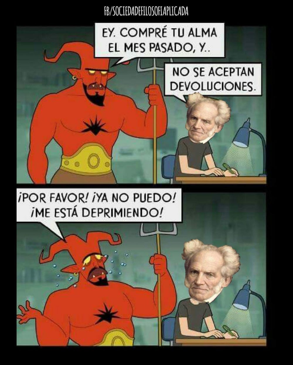 Estúpido y deprimente Schopenhauer...